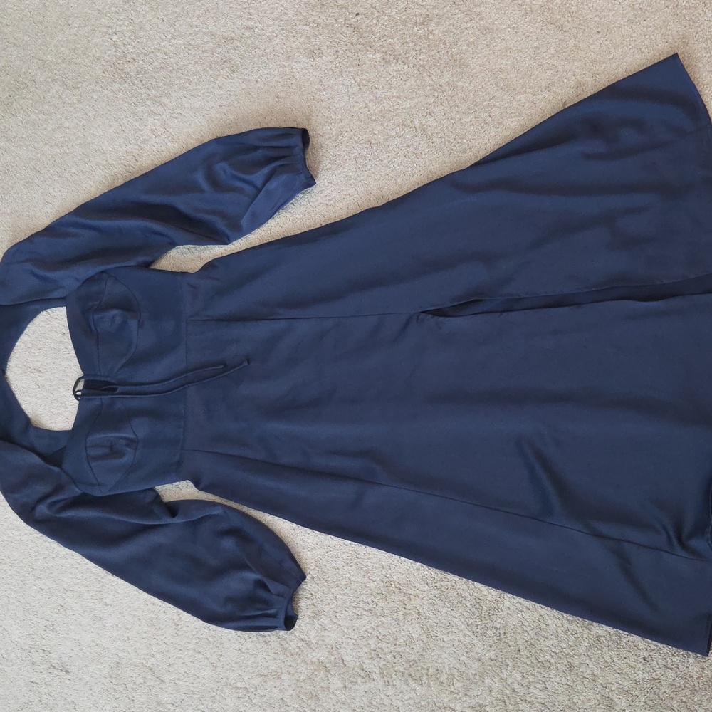 Wayf Navy Long Sleeve Dress